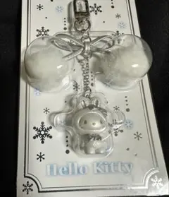 ふわふわスノーラビット　サンリオ　ハローキティ　キーホルダー　マスコット　リボン