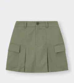 【新品タグ付き】ローウエストカーゴミニスカート カーキ　Sサイズ