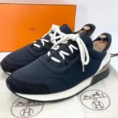 美品 箱 袋付　エルメス　マイルス　４３　ブラック　スニーカー　28cm相当のサムネイル