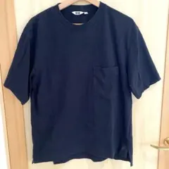 Uniqlo U メンズS ヘビーウェイト ポケットTシャツ　黒 コットン
