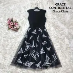 【美品♡定価4.6万】グレースコンチネンタル　チュールスパンコール刺繍ワンピース