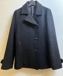 イーストボーイ　VENUS　ピーコート　アンゴラ混　9号　黒　灰色　ダブルボタン