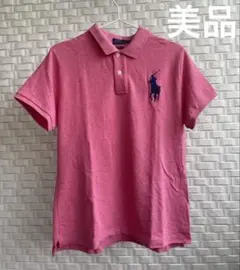 y2k✨️POLO ラルフローレン BIGポニー ポロシャツ サーモンピンク 