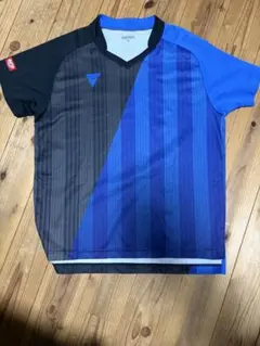 VICTAS 卓球ウェア 青黒紫ストライプ Mサイズ まとめ買い可能