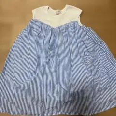 petit main ノースリーブストライプワンピース 110㎝