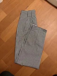 ZARA ギンガムチェック ハイウエストパンツ