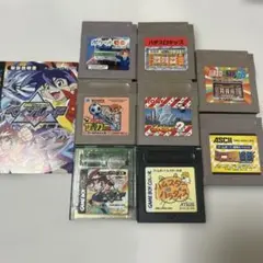 ゲームボーイソフト8本まとめ売り　パチスロキッズ　ミニ四駆GB 説明書付き