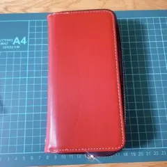 Aquos sense4 plus ケース 手帳型 お財布 一体型 レッド