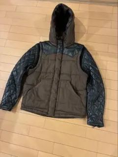 レザー ダウンジャケット