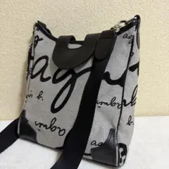 極美品　アニエスベー　ショルダーバック　キャンバス　総柄のサムネイル