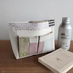 02バッグインバッグ!ハンドメイド新品インナーバッグ、鞄の中すっきり片付く