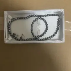 ゆ*ろ様 グレー真珠のネックレスセット