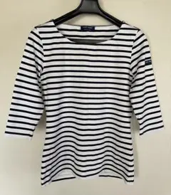 SAINT JAMES ストライプ 五分袖 Tシャツ　サイズ38