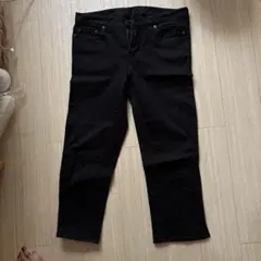 ブラックデニムカジュアルパンツ