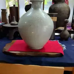 青磁 花瓶 双耳 陶器 中里隆 高さ18.5cm 箱なし - メルカリ