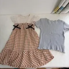 キッズ　女の子　110 半袖　ワンピース　トップス　アプレレクール