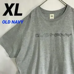 古着 USA古着 Ｔシャツ　オールドネイビー　グレー　XL シンプル　ロゴのサムネイル