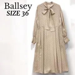 未使用品　Ballsey ボウタイ総柄シャツワンピース 36