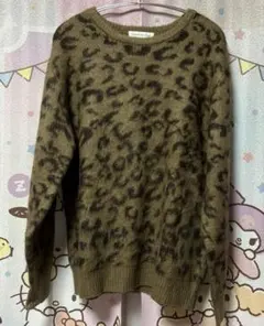 Avail ヒョウ柄ニットセーター メンズ