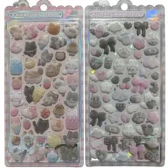 【正規品】ふわふわドロップシール しろくろふわふわ ねこねこふわふわクーリア