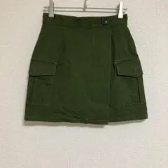 エヴリス ミニスカート タイトスカート カーキ インナー ショートパンツ Sのサムネイル