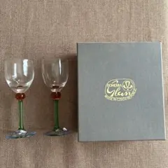 ワイングラス　ペア　チェコ製