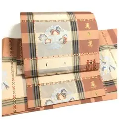 美品！丸菊 銀 金 竹作 楓 流 正絹 袋帯 二重太鼓 作り帯 美品！丸菊 銀 金 竹作 楓 流 正絹 袋帯 二重太鼓 作り