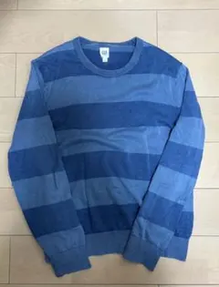 old gap サーマル ロンT ラグラン 長袖 L ブルー×ネイビー y2k - メルカリ
