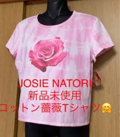 ‼️ゲリラタイムセール‼️新品未使用　JOSIE NATORIコットン薔薇Tシャツ❤️