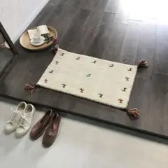 ギャッベ ギャベ 玄関マット 45x75cm 1wh ⑫