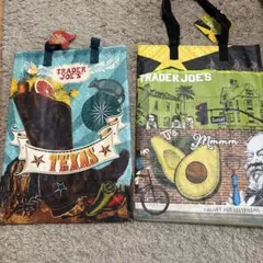 Trader Joe's カリフォルニア　テキサス　エコバッグ2つセット