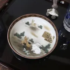 mf501⑳『唐津 兎 皿』　/骨董品 古美術 古玩 アンティーク mf501⑳『唐津 兎 皿』 /骨董品 古美術 古玩 アンティーク