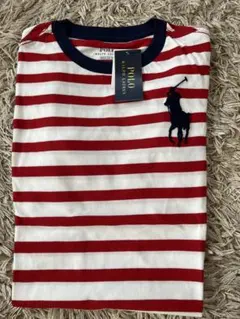 Polo Ralph Lauren 赤白ストライプ Tシャツ