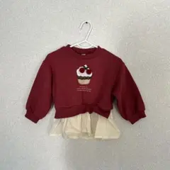 après les cours カップケーキ刺繍 トレーナー