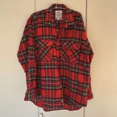 big field ウール　ビッグシャツ　ライトアウター　羽織にも◎ 古着です