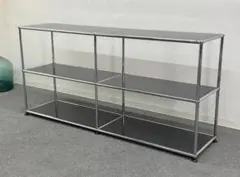 正規品!ほぼ未使用品□USMハラー□シェルフ 2列2段 イエロー サイド