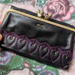 ANNA SUI 長財布 がま口 ブラック　りすのサムネイル