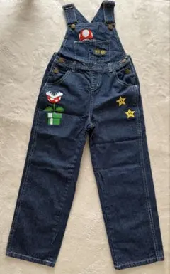 キャラクター刺繍デニムオーバーオール 110cm