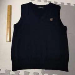 コムサイズム ネイビー Vネックベスト 140cm