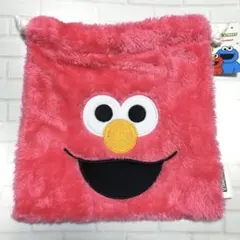 新品　セサミストリート　もこもこ巾着　エルモ　フワフワ　UFJ