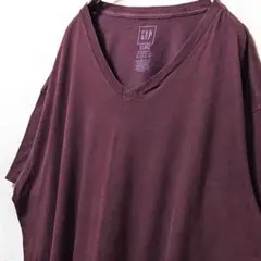 ギャップ GAP 無地 Tシャツ えんじ色 ワインレッド 赤 XL 古着