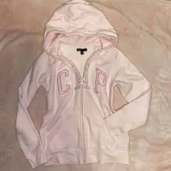 160cmY2Kギャル平成平成女児 GAP ピンクフード付きジップアップパーカー
