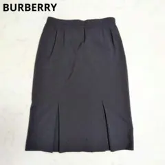BURBERRYバーバリー三陽商会黒ウールスカート超美品 希少】バーバリー 17号 スカート 大きいサイズ ウール100% 三陽商会 黒