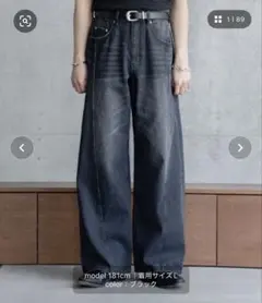 SiNSS Switching over denim ブラック Mサイズ