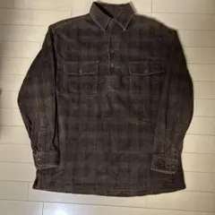 90s 00sセントジョンズベイ　 ネルシャツ コーデュロイ　プルオーバー