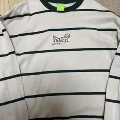 HUF ストライプ Tシャツ Sサイズ ベージュ/ダークグリーン