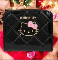 ハローキティ ♡財布 二つ折りウォレット ブラック おしゃれ かわいい☆新品