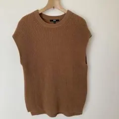 UNIQLO ユニクロ　レディース　ニットベスト ブラウン L