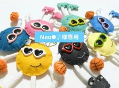 完成品★ハンドメイド バスケットボール フェルト お守り 部活お守り7点セット