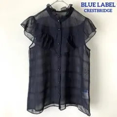 【美品】BLUE LABEL CRESTBRIDGE シアーブラウス チェック